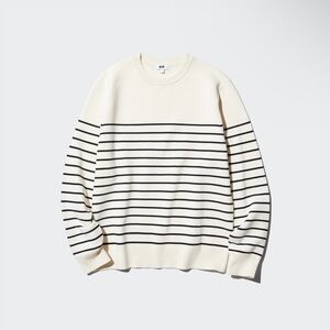 NWT Unisex Uniqlo Sweater with Black Stripes size L